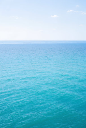 Blue sea and sky background. Sea and sky background. Sea backgroundの素材