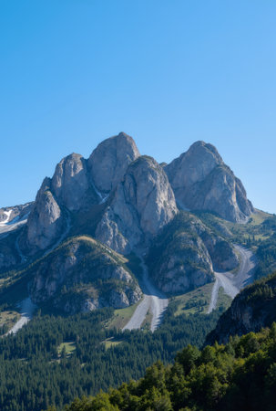 Mountain landscape in Dolomites, South Tyrol, Italyの素材