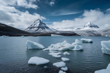 Ice formations in Glacier Lagoon, Iceland, Europeの素材