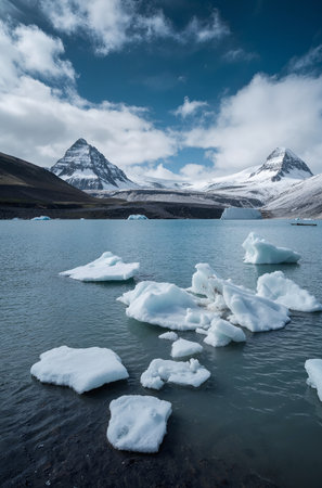 Ice formations in Glacier Lagoon, Iceland, Europeの素材