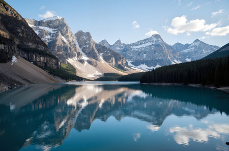 Moraine Lake in Banff National Park, Alberta, Canada.の素材