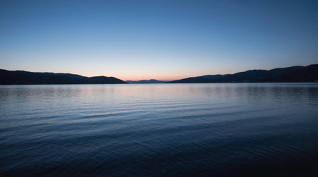 Sunset on Lake Tahoe, California, United States of Americaの素材