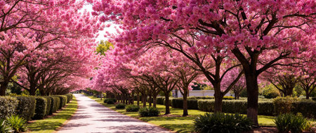 Cherry blossom tree in full bloom in Washington DC, USA.の素材