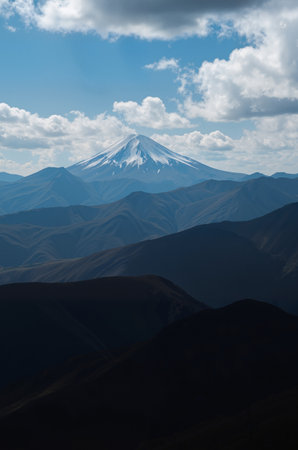 Mt. Fuji in the clouds, Yamanashi, Japanの素材