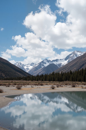Landscape view of the Himalayas, Ladakh, Indiaの素材