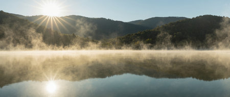 Mountain lake in the autumn. Altai, Siberia, Russiaの素材