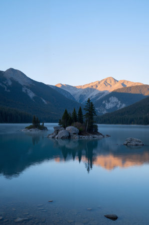 Lake Louise in Banff National Park, Alberta, Canada at sunriseの素材