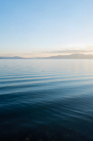 Lake Baikal, view from the shore of the lake.の素材