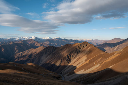 Mountain landscape in the Himalayas, Ladakh, Indiaの素材