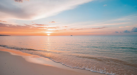 Beautiful sunset on the beach, Koh Samui, Thailand.の素材