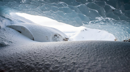Ice hummocks in Lake Baikal, Siberia, Russiaの素材