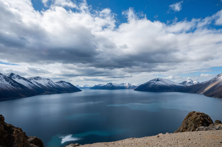 Landscape view of Lake Tekapo, South Island, New Zealandの素材