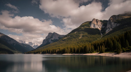 Panoramic view of Misurina lake in Dolomites, Italyの素材