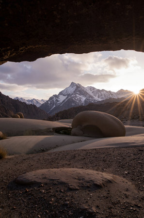 Landscape view of Mount Cook National Park, South Island, New Zealandの素材