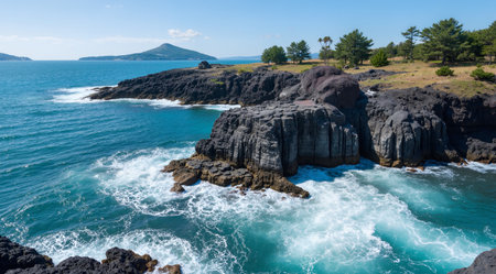 Panoramic view of the coast of the island of Madeiraの素材