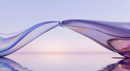 Abstract background. 3d rendering, 3d illustration. Smooth water surface.の素材