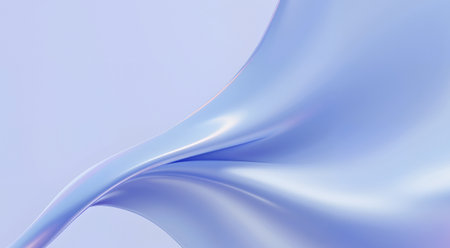 Abstract blue background with smooth lines. 3d rendering, 3d illustration.の素材