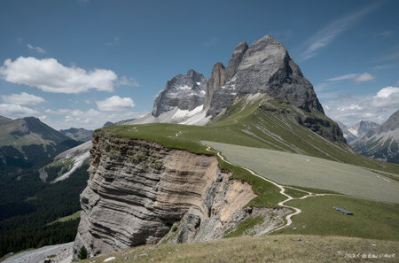 Mountain landscape in the Dolomites, South Tyrol, Italyの素材