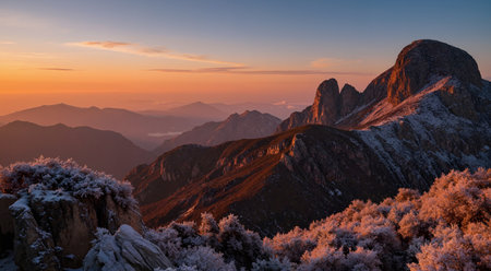Sunrise in the mountains of Friuli Venezia Giulia, Italyの素材