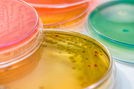 Pathogen growth on selective media; Bacteria culture on plate growth in 24 hr.