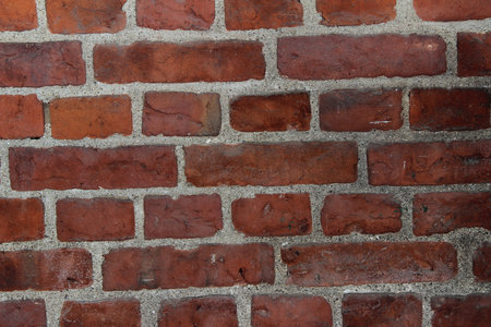 orange brick wall of the building background