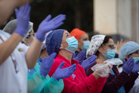 MÃLAGA, SPAIN - APRIL 11, 2020.のeditorial素材