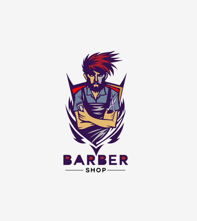 An Illustration of Barber. Useful for logo or posters!のイラスト素材