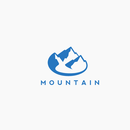 blue mountain with vector illustration.のイラスト素材