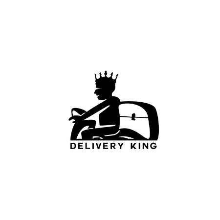 Delivery king icon vector illustration on white background.のイラスト素材