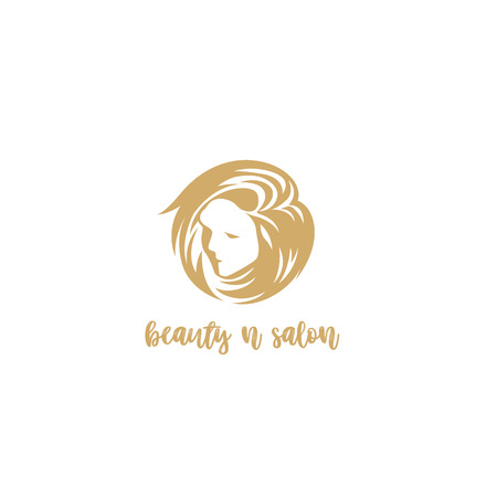 A women face with beautyful hairs on white background with typography vector illustration design.のイラスト素材