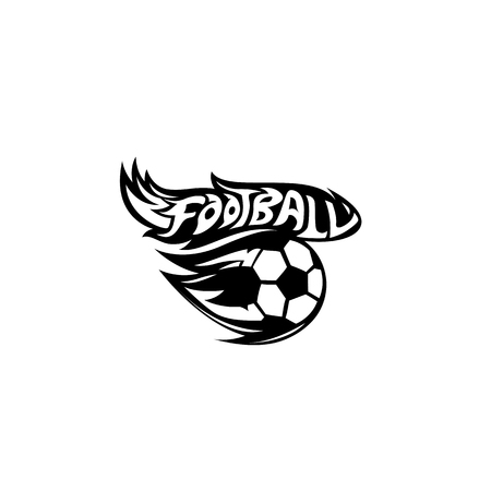 Minimal logo of football vector illustrationのイラスト素材