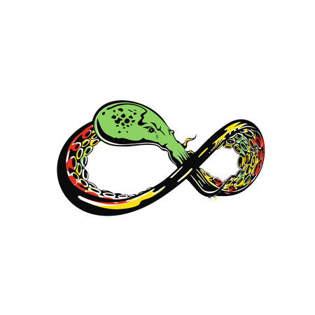 Fresh octopus tentacles is like infinity symbol vector illustrationのイラスト素材