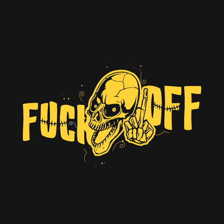 Realistic golden skull head vector Illustration.のイラスト素材