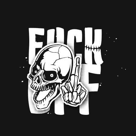 Human white skull vector illustrationのイラスト素材