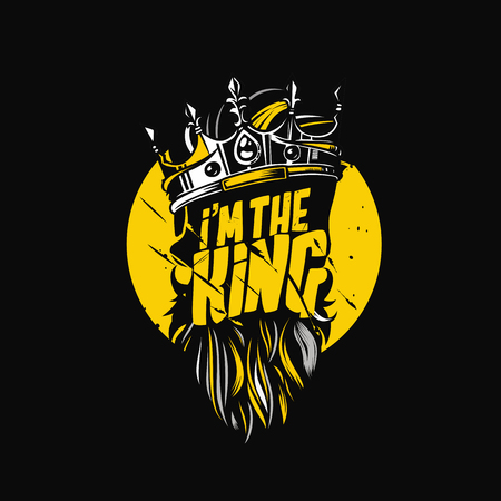 Design with hipster king crown vector illustrationのイラスト素材