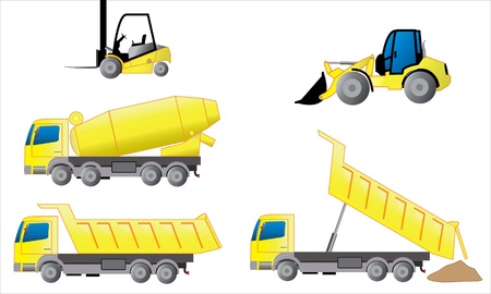 Construction Vehiclesのイラスト素材