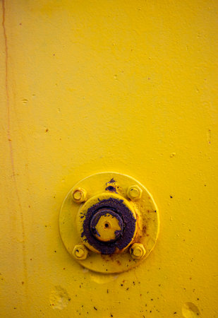Rusty yellow metal machine