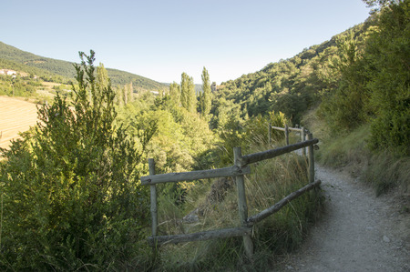 Camino de Santiago Zubiri to Pamplonaの写真素材