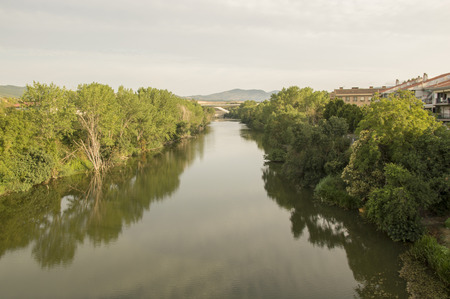 Camino de Santiago from Pamplona to Puente la Reinaの写真素材