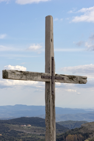 The town of Culla in Castellón, Valenciaの写真素材