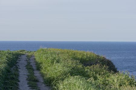 By the coast of langre in the province of Cantabriaの写真素材