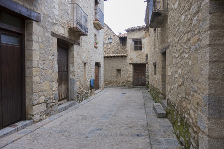 The town of Mirambel in the province of Teruelの写真素材