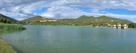 The Alloz reservoir in Lerate, Navarra, Spainの写真素材
