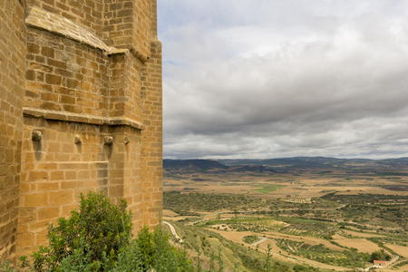 The town of Gallipienzo de Navarra in Spainの写真素材