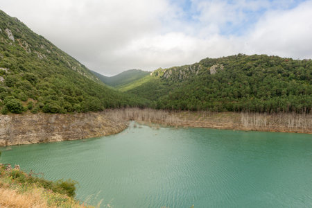 The Embalse of Usoz in Irati, Navarra, Spainの写真素材