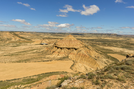 The desert of the bardenas reales in navarraの写真素材