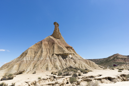The desert of the bardenas reales in navarraの写真素材