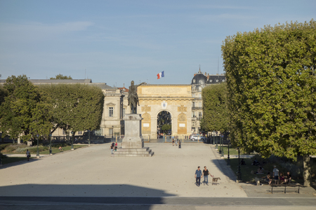 The beautiful city of Montpellier in Franceの写真素材