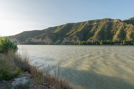 The river Ebro on its way through Mequinenza, Aragon