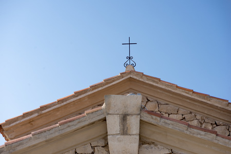 Hermitage Fayon in Zaragoza province in Spainの写真素材